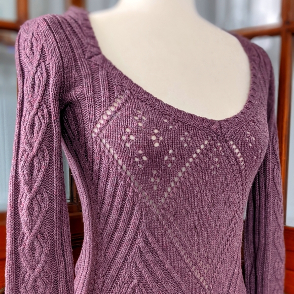 Long Sleeve Hand knitted Purple Winter dress by Victoria's Secret Size: S - Picture 5 of 13